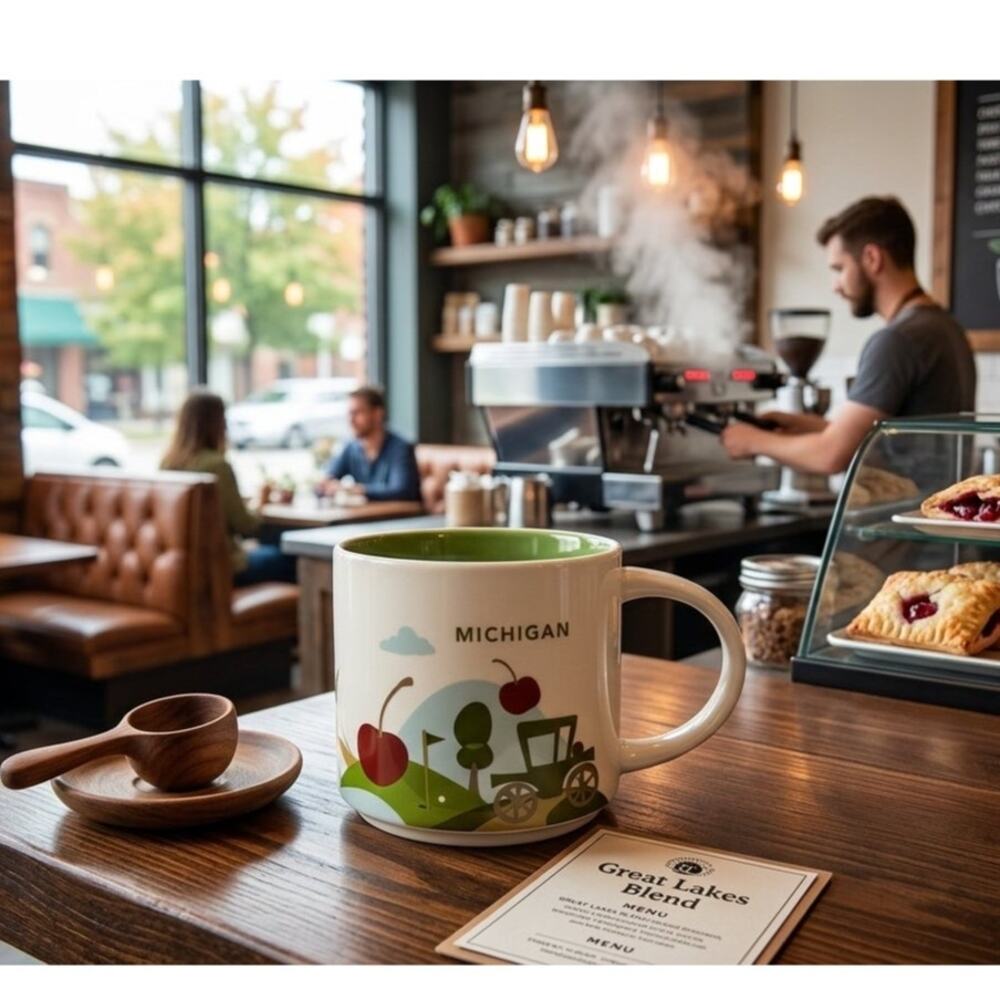 Starbucks coffee mug Michigan you are here collection 2017 14 ounces